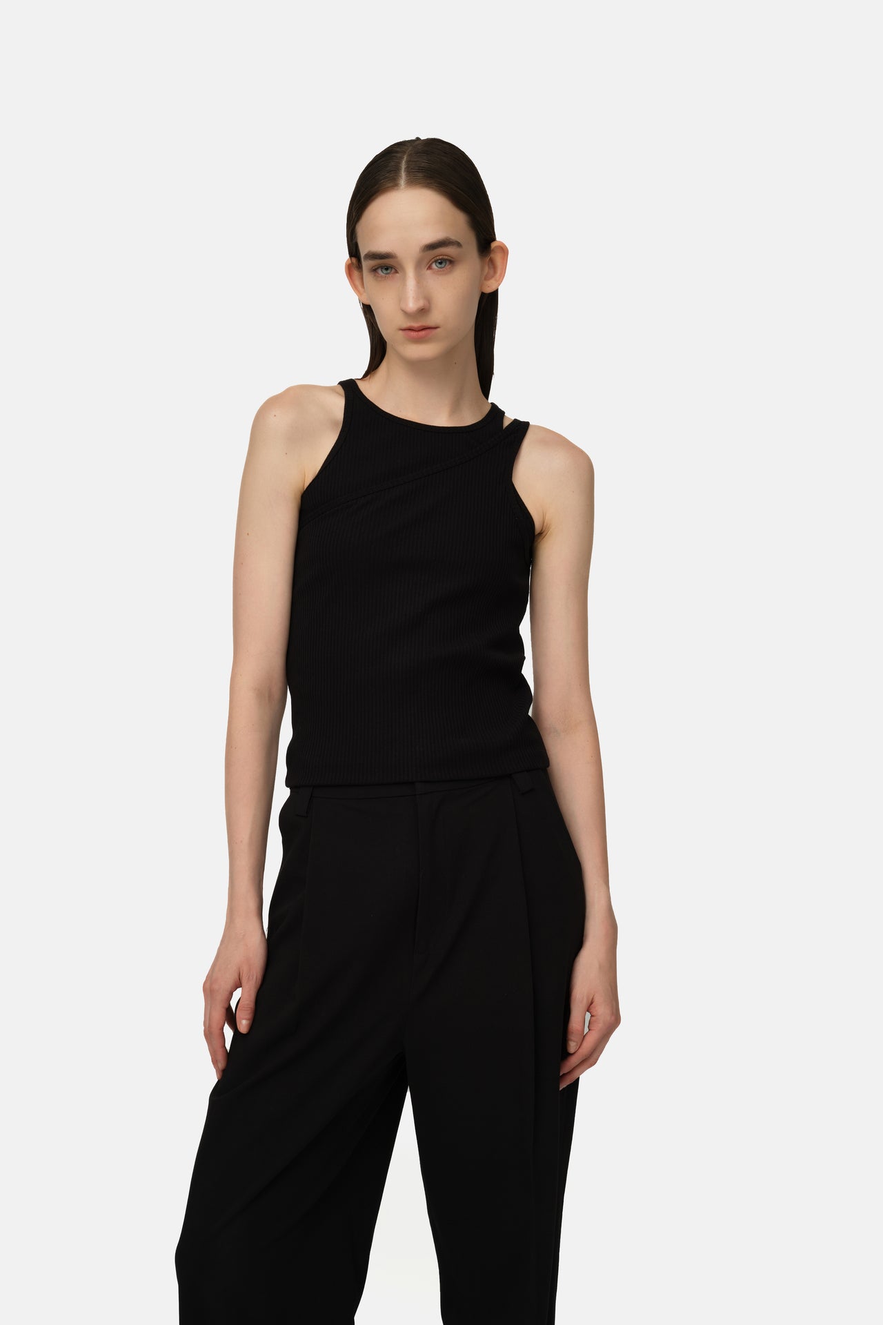 Frost Layered Tank - Black