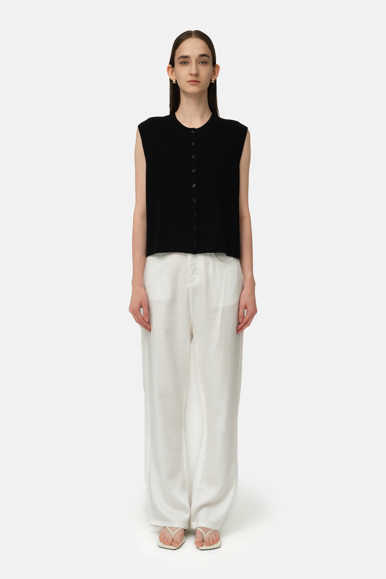 Aura Knit Vest - Black